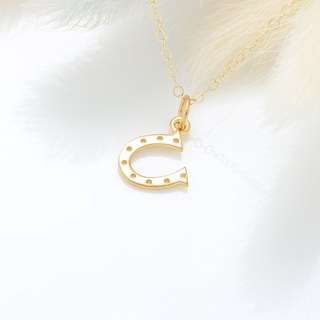 【Angel & Me】幸運馬蹄鐵項鍊 s925純銀厚鍍24k金 生日禮物