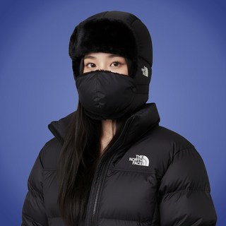 노스페이스 방한 모자 WP 프리미엄 EC 웜가드 덕다운 이어머프 캡, 블랙, L