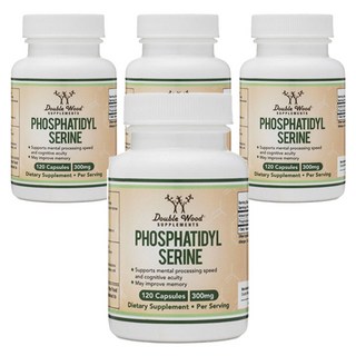 Double Wood 磷脂絲胺酸膠囊 300mg, 120顆, 4罐