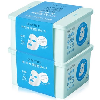 듀이트리 픽앤퀵 뽑아쓰는 화장발 마스크 팩, 30개입, 2개