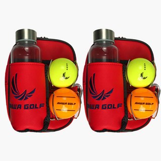 [소시가] 파크골프 클래식 PU파우치 홀더2개, 색상선택:레드, 2개