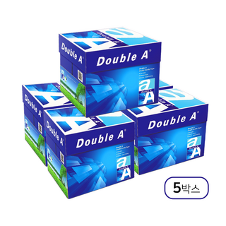 더블에이 A4용지 80g, 80g 1BOX (A4 2500매), 5박스