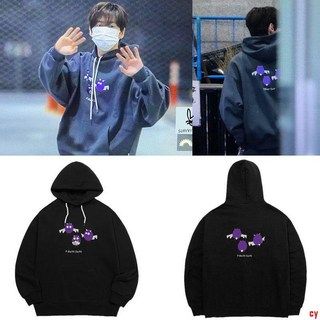 Super Junior 李赫宰銀赫同款寬鬆加絨連帽衛衣