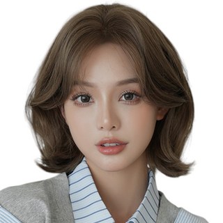 가발위드 여성 통가발 C컬 보브 헤어 단발 레이어드 소피아, 1개, 쿨브라운