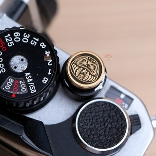 現貨24H 日系金色達摩快門鈕 復古相機裝飾 快門按鈕 提升手感 吉祥祈願, 快門鈕