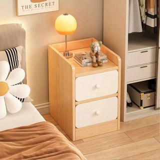 E家工廠 床頭櫃 簡易床邊櫃 收納櫃 床邊桌 小型邊桌 三抽床頭櫃 抽屜櫃 (30x32x64cm), 1件, 112-SYKC兩抽床頭櫃, 賽杉木色