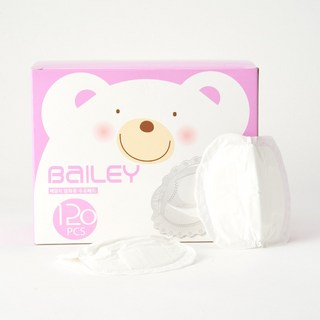베일리 수유패드 - 일회용/순면감촉/고흡수/무형광, 1박스, 120매