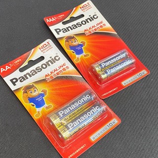 台灣公司貨 3號電池 4號電池 國際牌大電流鹼性電池 ALKALINE大電流鹼性電池, 1個, 4號，2顆