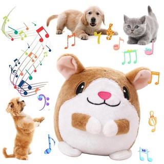 인터랙티브 강아지 장난감 녹음 및 음악 모드가 있는 활동적인 움직이는 반려동물 플러시 장난감 점프하는 삑삑이 노래 흔들리는 인터랙티브 강아지 공 바쁘게 하는 충전식 강아지, 햄스터