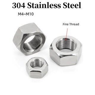 M6 가는 너트 나사 M4 피치 75 육각형 M5 스테인레스 DIN934 0MM M10 304 스틸 M8, 5개