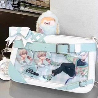 이타백 ITABAG 니치 디자인 세련된 Ita 백 다목적 학생 대각선 크로스 PU 쿨 앤 스위트 숄더백