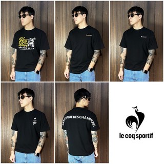 Le Coq Sportif 短袖棉質T恤 公雞logo專櫃精品上衣 多款可選, CV76-黑色,M