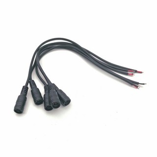 커넥터 5Pcs 블랙 5.5x2.1mm DC 플매트 카펫 매트 러그 잭 케이블 피그 테일 12V 남성 여성 5.5x2.1 어댑터 5050 3528 LED 스트립 빛, [03] 5pcs female-30cm