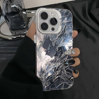 桃園出貨-闇黑悟空適用蘋果16/15/14Promax手機殻13/12/11彩銀x/xr爆款8/7