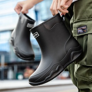 뮤롬 패션 남자 레인부츠 작업용 낚시화 남성 미끄럼방지 장화 MR328