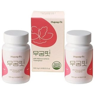 [무궁핏] 무궁핏 무궁화 500mg 45정. 2박스, 45정 2박스, 2개, 45정