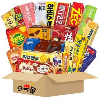 사무실 과자 22종 세트 롯데샌드 쿠크다스 쵸코하임 뽀또 롤리폴리 하비스트 버터링 에이스 오레오 다이제씬 고소미 리츠 빠다코코낫 제크 사브레 버터와플 참크래커 초코파이 등등, 1개