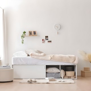 동서가구 소이 빅 슬라이딩 통큰 수납침대 SS 프레임 단품 방문설치, 올화이트