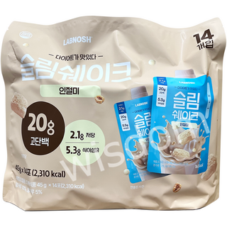 랩노쉬 슬림쉐이크 인절미, 45g, 14개