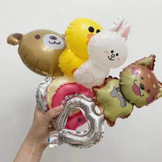 손목 팔찌 풍선 동물 캐릭터 파티 행사 이벤트 풍선, 병아리, 1개