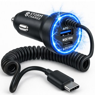 스톰차지 차량용 초고속 시거잭 충전기, 메탈블랙, SC-112601