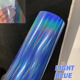 자동차 오토바이 비닐 호일 레이저 벌집 헤드 라이트 미등 색조 필름 색상 변경 스티커 스타일링 수정, 파란, 0.3x3M(11.8INx9.9FT), 1개