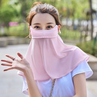 모델엄마 [롱넥마스크] UV차단 기미 골프 마스크 얼굴 햇빛 가리개 등산 스포츠 롱사이즈, 핑크, 1개