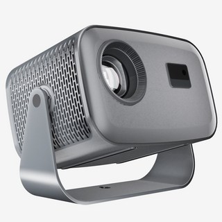 強普Q3投影機 360°翻轉 2.4G+5G雙頻WiFi 自動梯形校正 多國語言, 金屬灰色【電動對焦款】