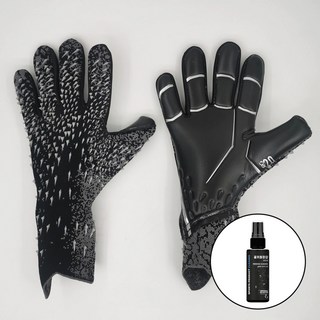 풋볼몬스터 초등 성인 골키퍼장갑 전용파우치 증정 어린이 축구장갑 유소년, 블랙, 1개