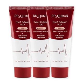 닥터큐먼 프리미엄 TYPE1 콜라겐 크림팩 대용량, 100g, 3개