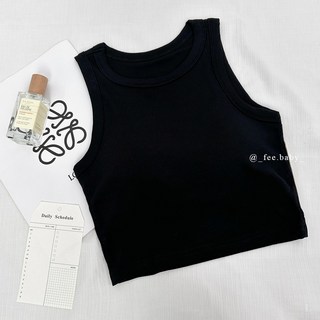Fee爆款圓領削肩 Bra top 夏天背心女-14色可選 正韓 Bra背心 無袖上衣