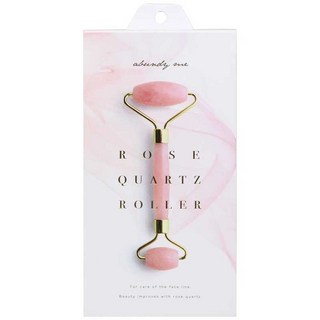 [KANA JP日本代購]COGIT 玫瑰石英 滾輪按摩紓壓 臉部滾輪 美顏 刮痧板 粉晶 天然石 玫瑰石(附收納), 1個, [現貨]滾輪