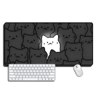 마우스 롱패드 책상패드 900X400X3MM, 1개, 블랙캣 2
