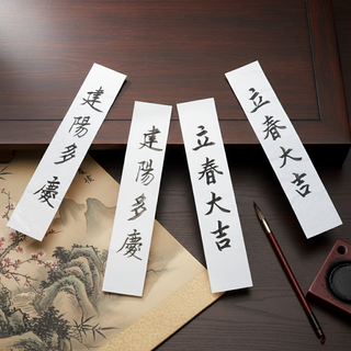 입춘대길 건양다경 새해부적 한지입춘첩10장 소원성취부적 불교용품, 혼합색상