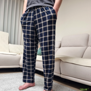 그린나래 스판 슬림핏 보들보들 진짜 편한 남여 파자마 잠옷바지