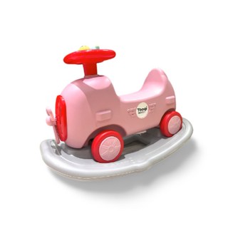 淘氣寶貝 1071新款兒童二合一搖搖馬/滑行車，音樂搖馬，可愛造型，寶寶禮物首選, 公主粉, 1個