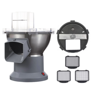 허니앤버니 야채 슬라이서 업소용 양파 다이싱 다지기 채칼 채써는기계 오토 만능 전동 자동, 깍뚝썰기 3종 전용, 1개, Silver