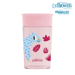 [닥터브라운]NEW 시그니처 흘림방지 360도 안전유아컵 1P(200ml/300ml), 1)300ml(일반형)_핑크1P, 1개