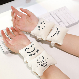 손목 키보드 보호 쿠션 밴드형 손목 받침대 아대, 3스마일데이