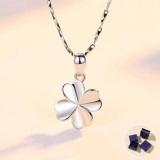 wassup 클로버목걸이 999 실버 순은 행운 여성목걸이