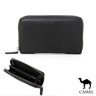 CAMEL 駱駝 男款 精品牛皮 手機包 零錢包 黑色
