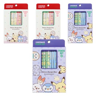 포켓몬 10본 연필 세트 2B, 혼합색상, 4세트