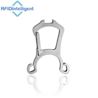 다기능 티타늄 합금 병따개 EDC 도구 키체인 비상 창문 차단기 자기 방어 무기 생존 용품, 01 Silver