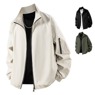 台灣熱賣Top1【台灣隔日出貨】M-5XL大尺碼 商務休閑夾克 外套棒球領 夾克飛行服 棒球服 寬鬆休閒 潮流百搭 機