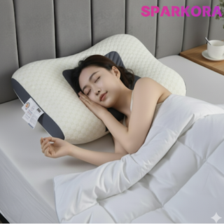 스파코라 목편한 기능성 숙면 바른자세 경추베개, 그레이(Gray), 2개