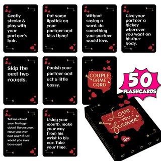嗨購 新款情侶桌遊卡牌50張 真心話大冒險 靈魂拷問情侶遊戲卡牌, T01042507, 1個