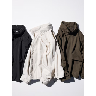 유니클로 남성 여성 아우터 바람막이 점퍼 윈드프루프 스탠드 블루종 올리브 475038