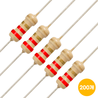 저항 2.2옴 1/4W 5% (200개), 1개