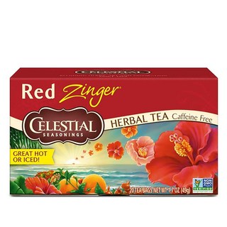 Celestial Seasonings 허브 티 레몬 진저 20개 6팩, 레몬 징어