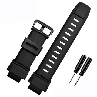 카시오 PROTREK PRG-260 270 550 250 교체용 블랙 팔찌 18mm 고무 시계 밴드용 실리콘 손목 스트랩, 01 Black black, 01 18mm